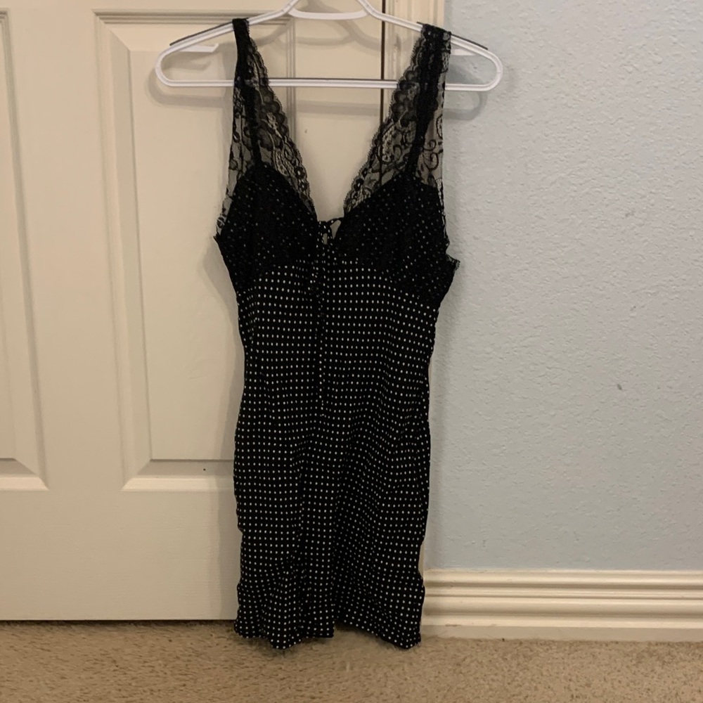 Black Polka Dot Lace Dress